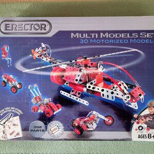 Erector Multi Models Set 30 Building Blocks 352 Parts Vehicles #837530E
